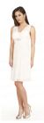Shirred Empire Cut Short Bridesmaid Party Dress in White
